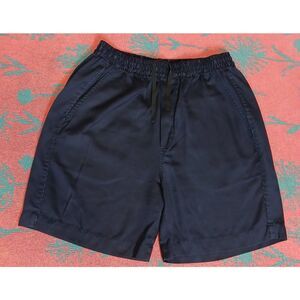 Cdlp mens small shorts 100% lyocell navy blue draw string casual walking